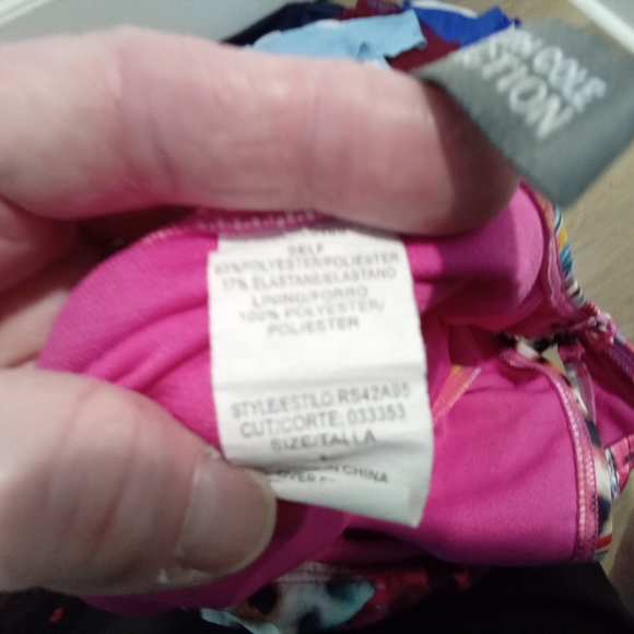 Kenneth Cole Reaction Feather Floral Animal Print Colorful Bikini Set Size L - Picture 7 of 14